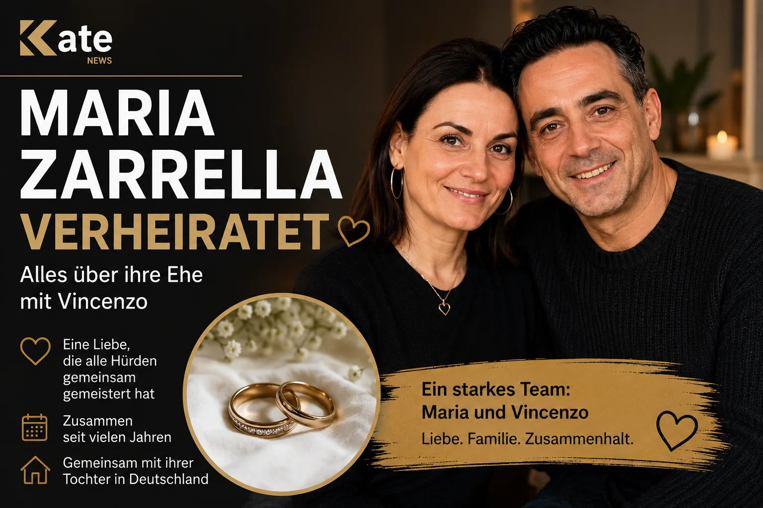 Maria Zarrella verheiratet – Schwester von Giovanni Zarrella mit Partner Vincenzo